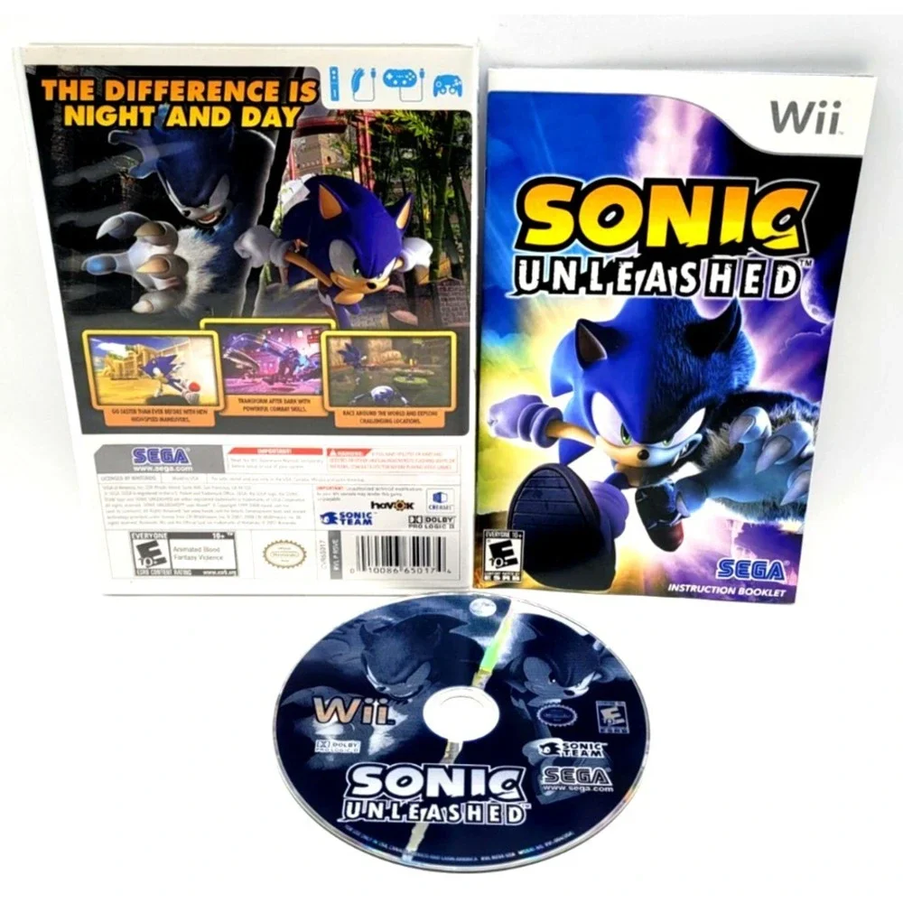 Sonic Unleashed NINTENDO Wii CIB COMPLETE IN BOX